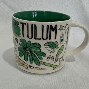 Starbucks Been there series Tulum Themed Green and White Mug